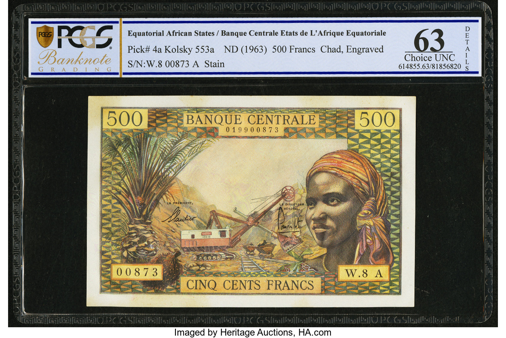 image for: Equatorial African States  500 francs(B202a)