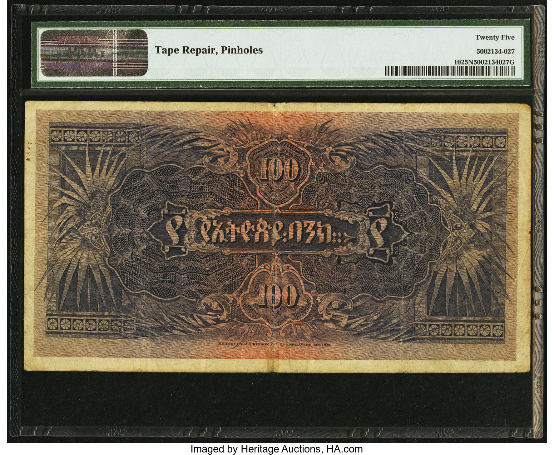 image for: Ethiopia  100 thalers(B105bs)
