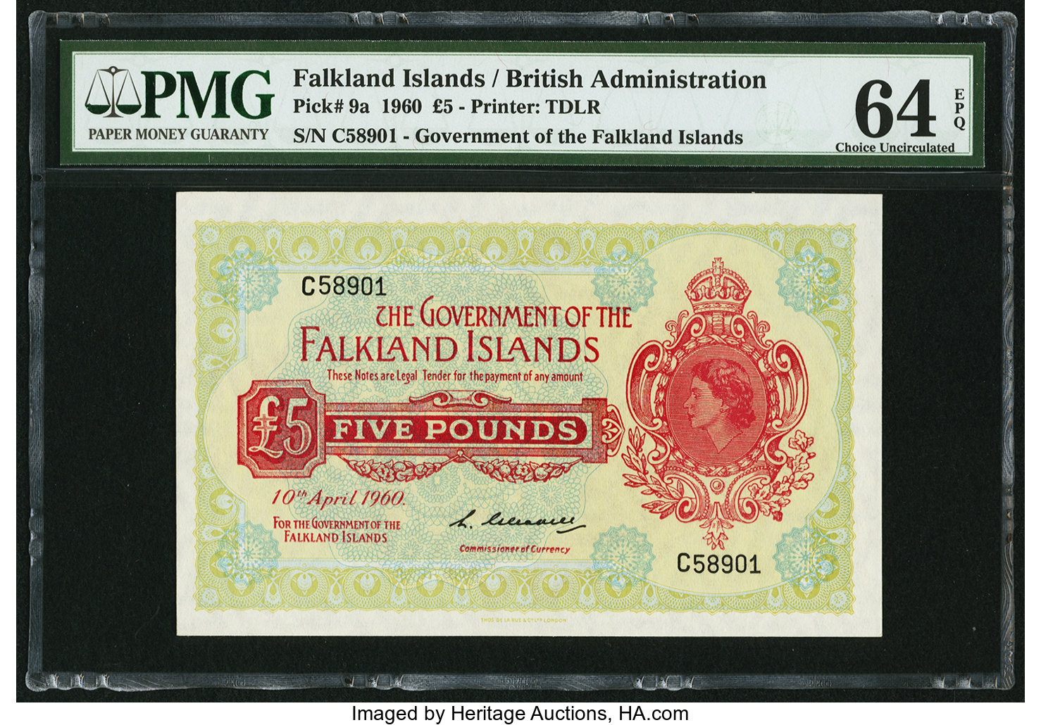 image for: Falkland Islands  5 pounds (B214bs2)