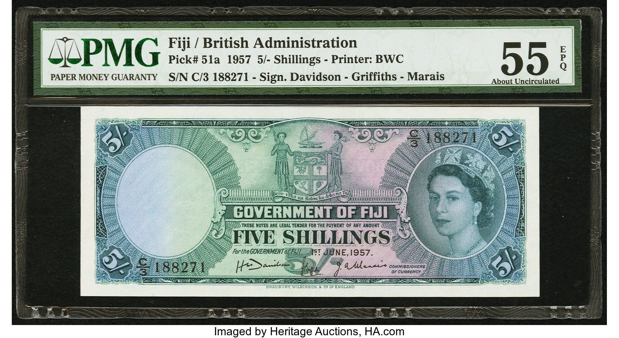 image for: Fiji  5 shillings (B328c)