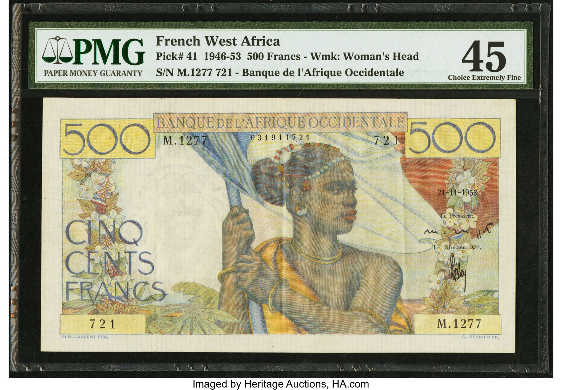 image for: French West Africa  500 francs(B125f)
