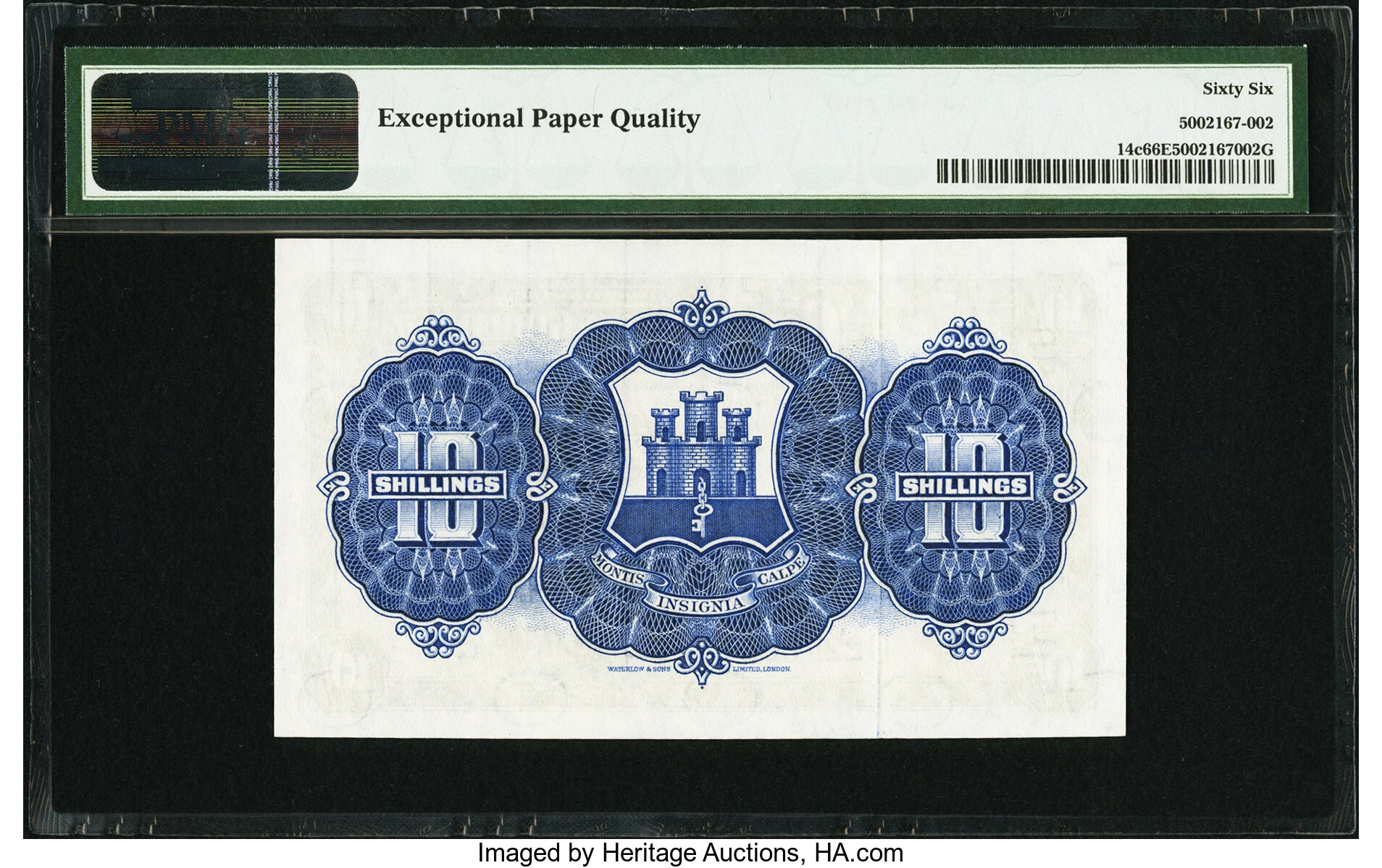 image for: Gibraltar  10 shillings (B115b)