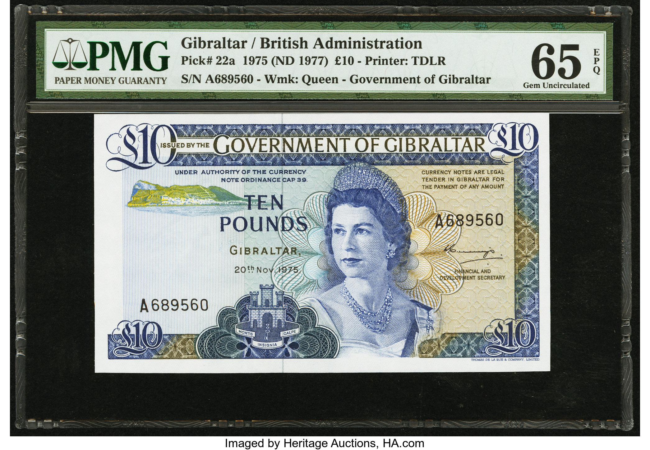 image for: Gibraltar  10 pounds (B120a)