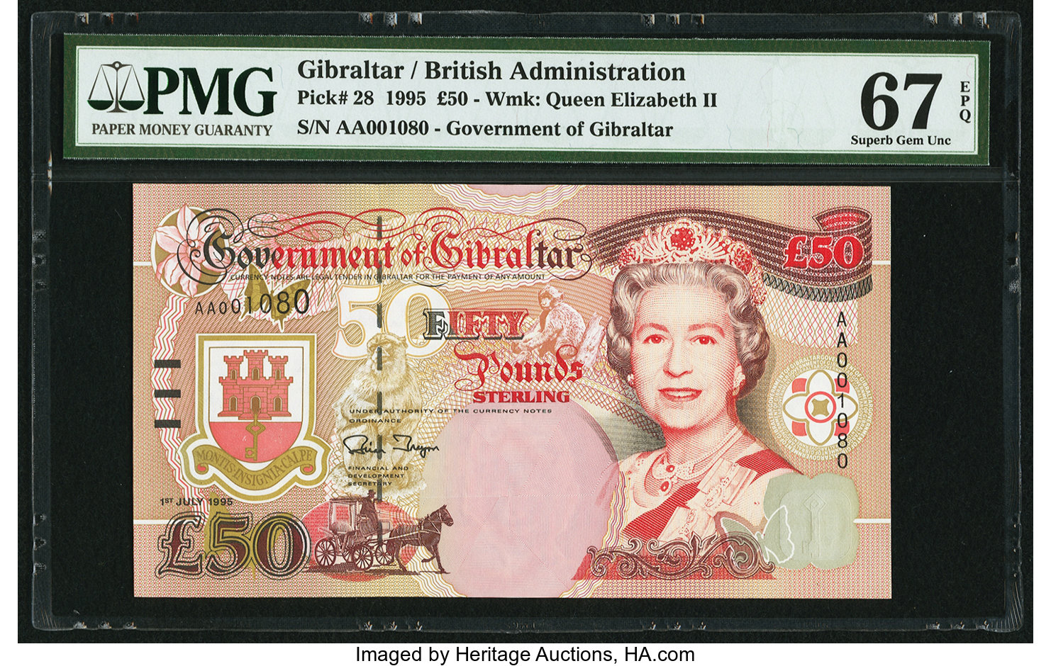 image for: Gibraltar  50 pounds (B126a)