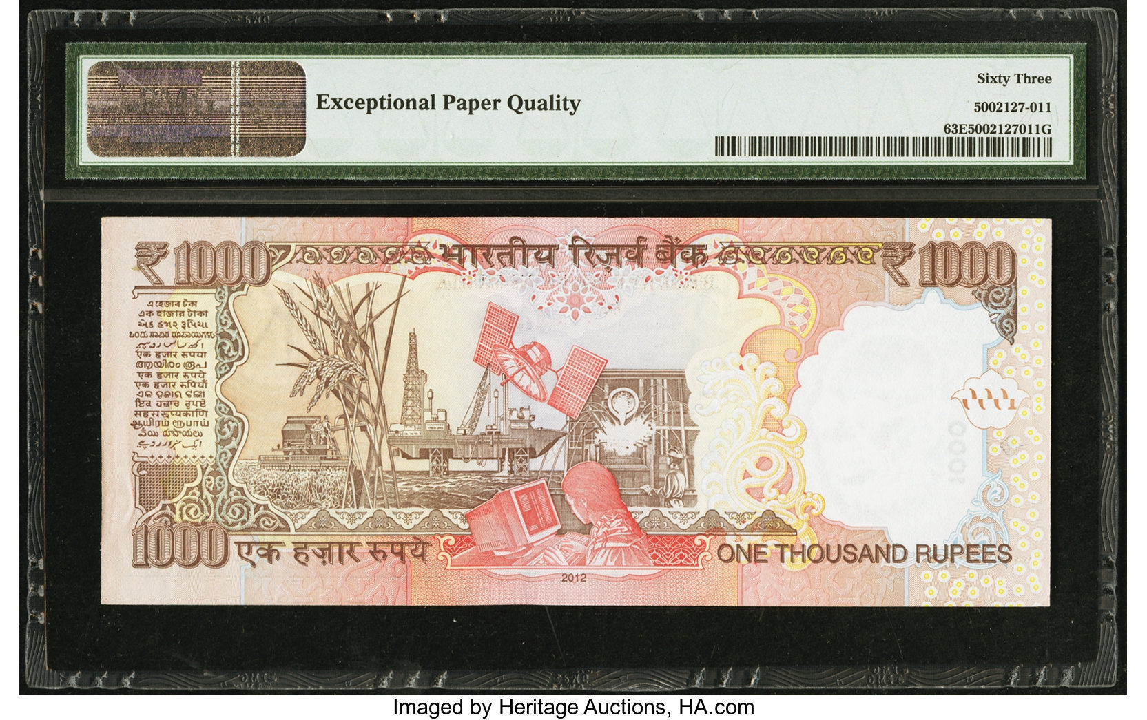 image for: India  1,000 rupees (B297a)