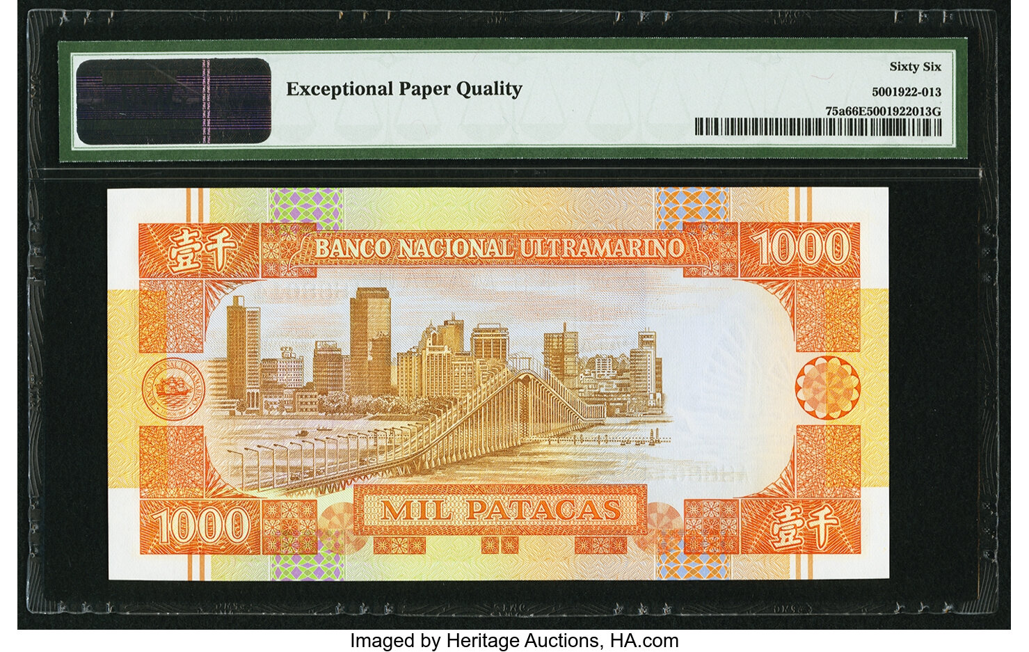 image for: Macau  1,000 patacas (B067f)