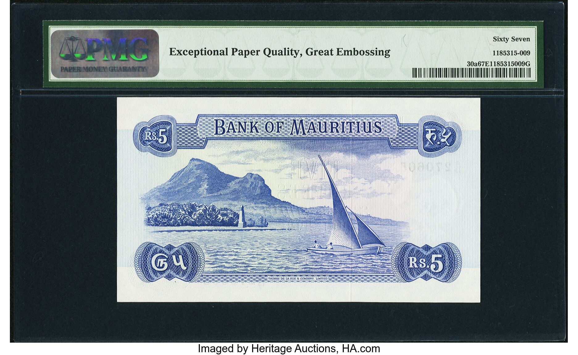 image for: Mauritius  5 rupees (B401bz)