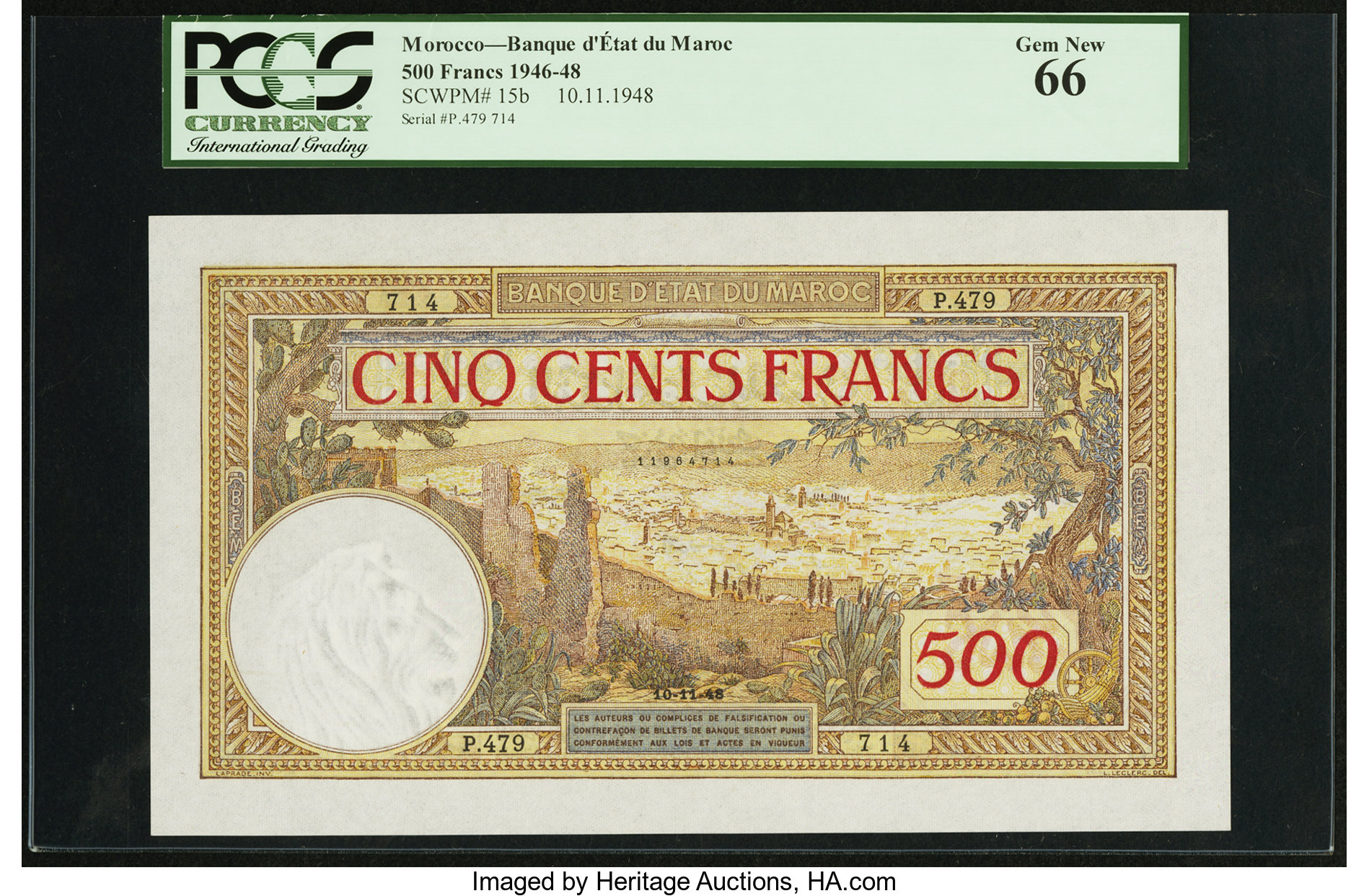 image for: Morocco  500 francs(B215f)