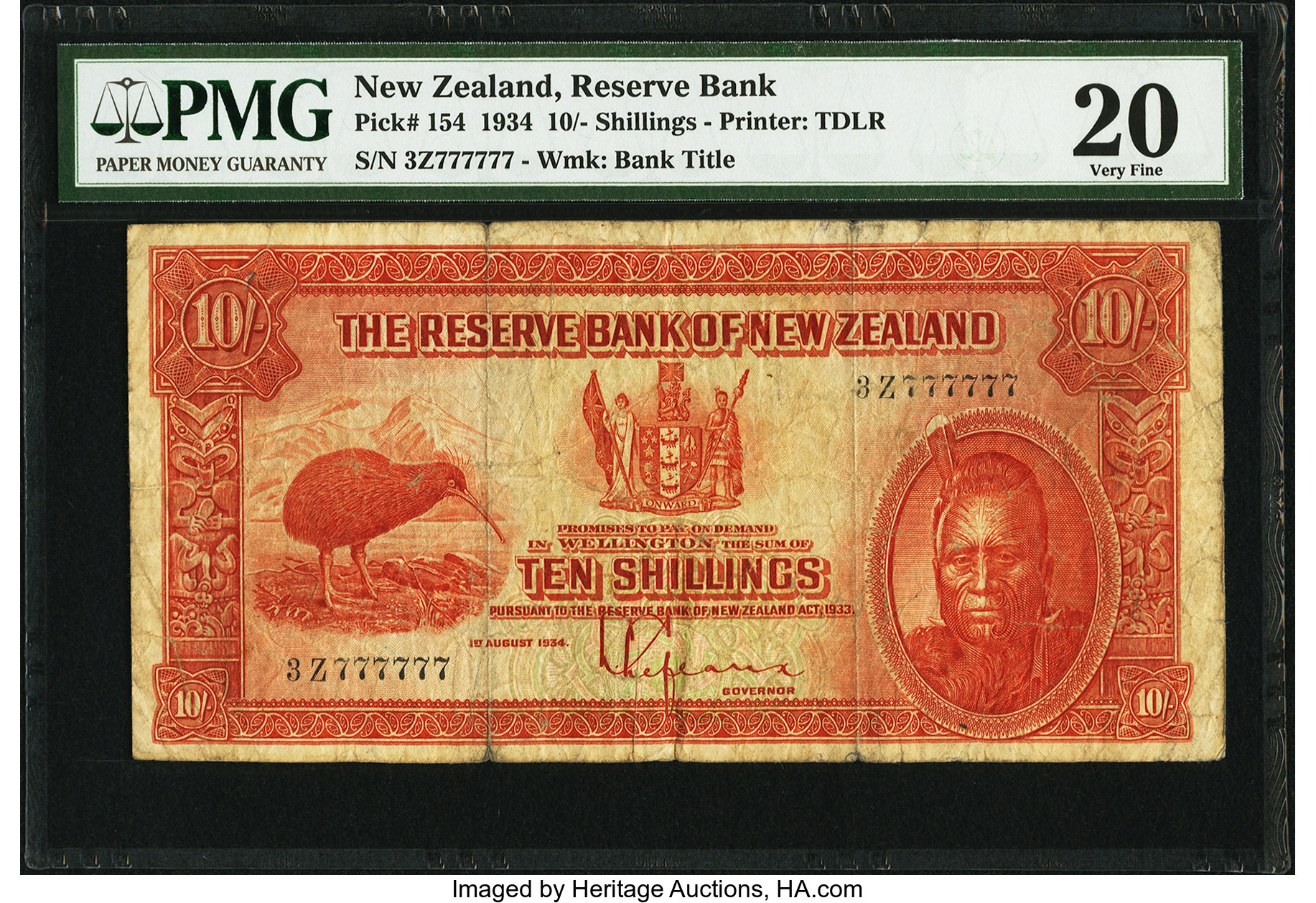 image for: New Zealand  10 shillings (B101a)