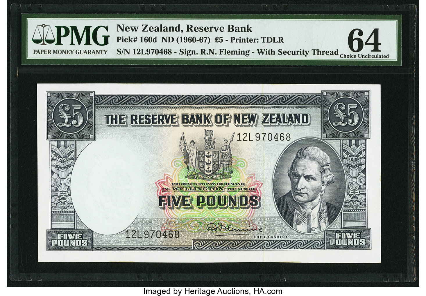 image for: New Zealand  5 pounds (B107fs)