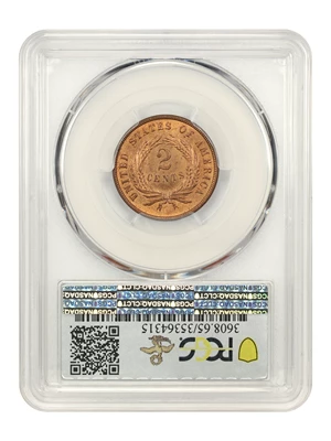 image for: 1870 2c PCGS MS65 RD ex: D.L. Hansen