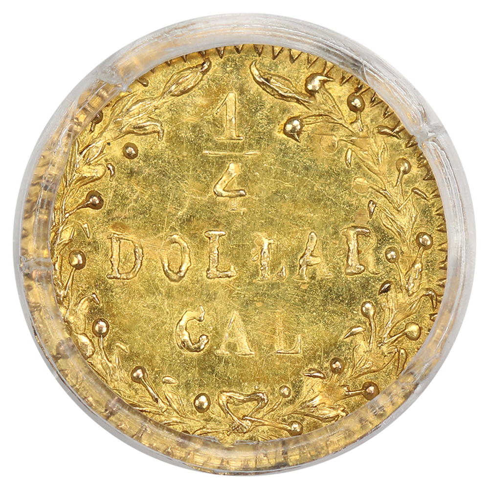 image for: 1875 Cal. Gold 25c PCGS MS64 PL (BG-878)