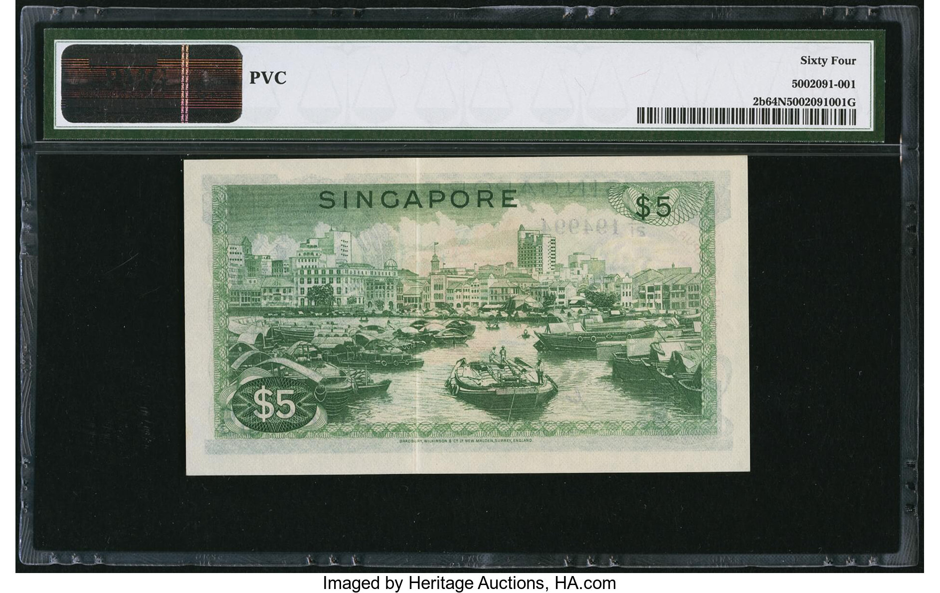 image for: Singapore  5 dollars (B102as)