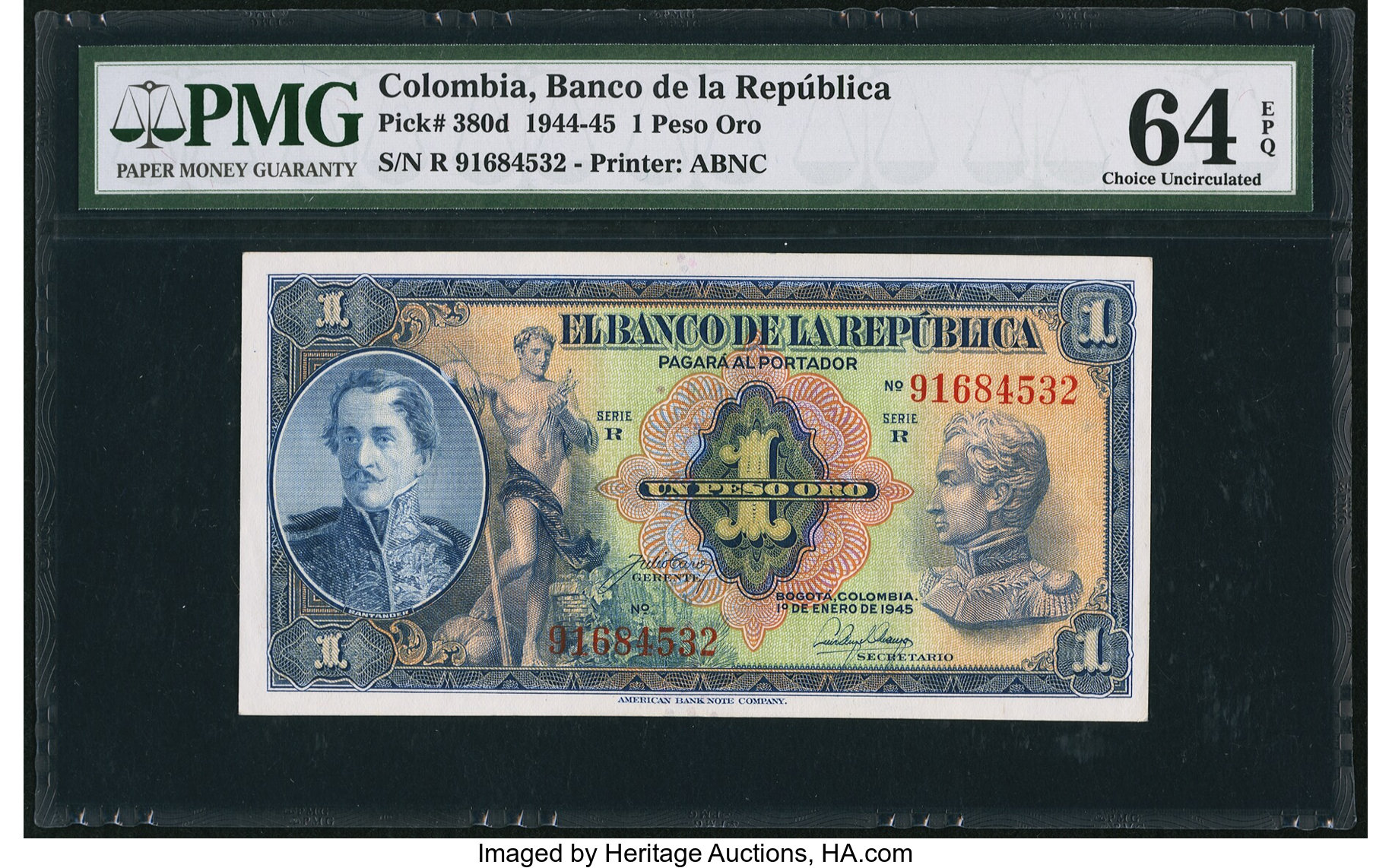 image for: Colombia  1 peso oro(B922g)