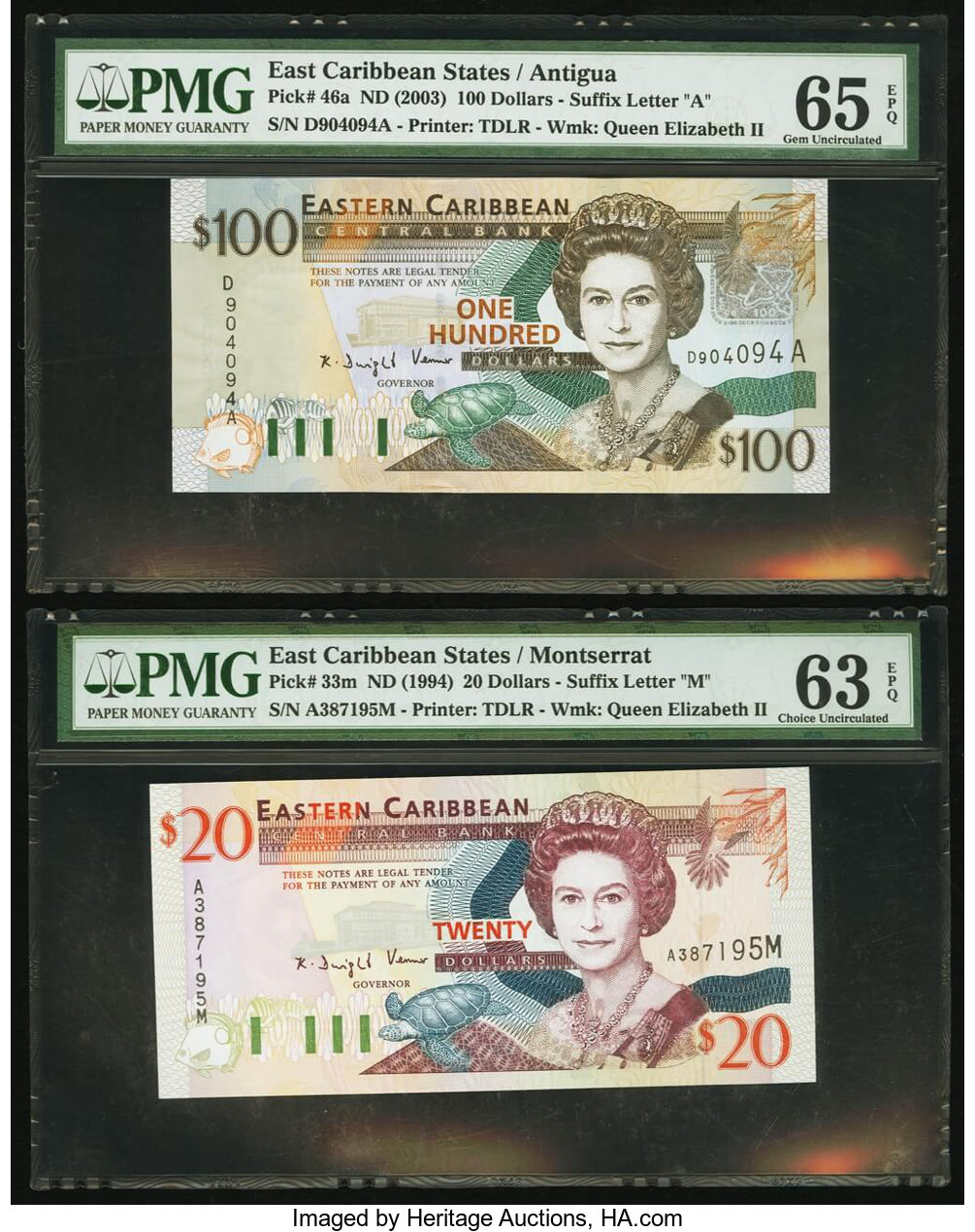 image for: East Caribbean States  20 dollars (B217as)