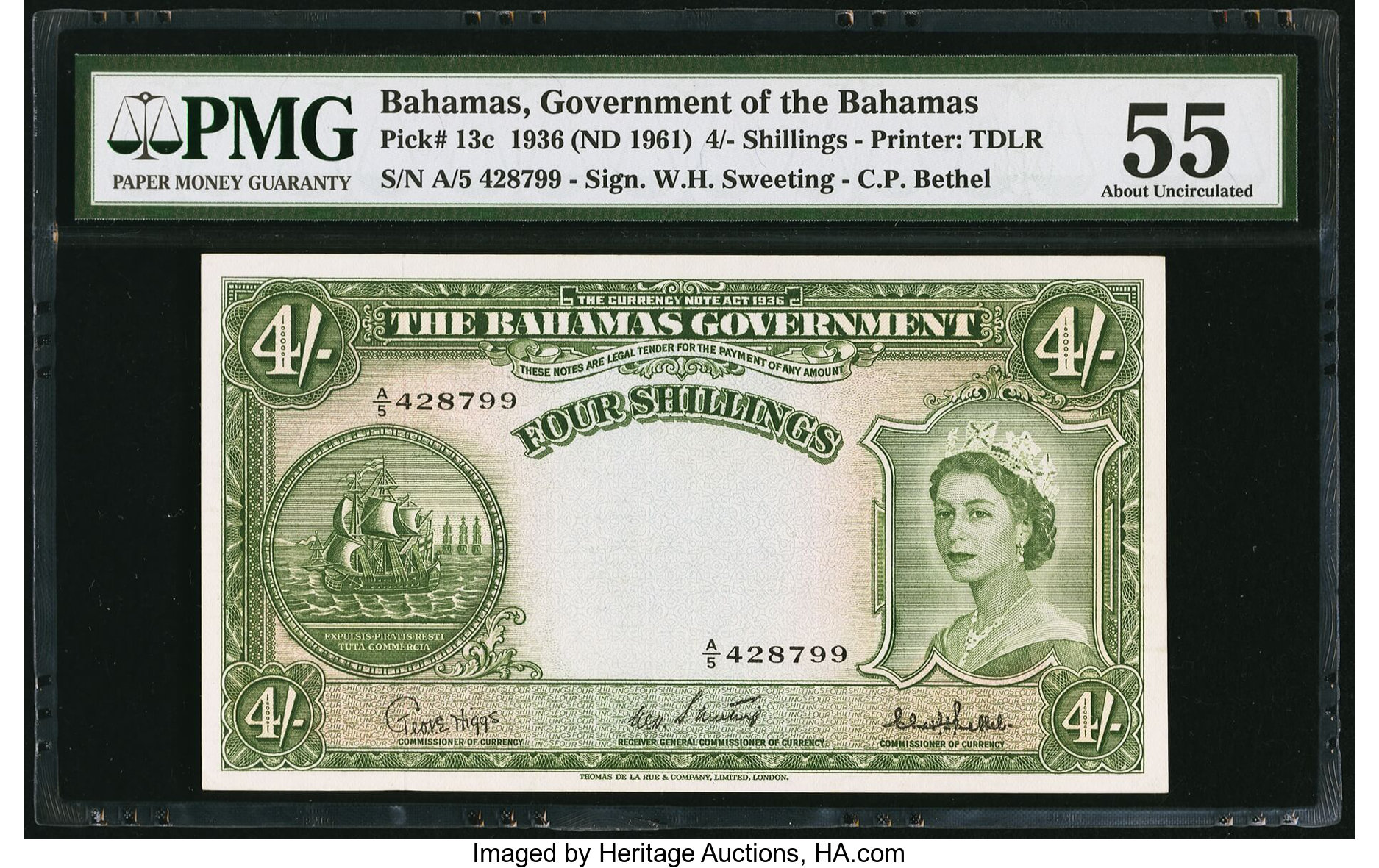 image for: Bahamas  4 shillings(B112d)