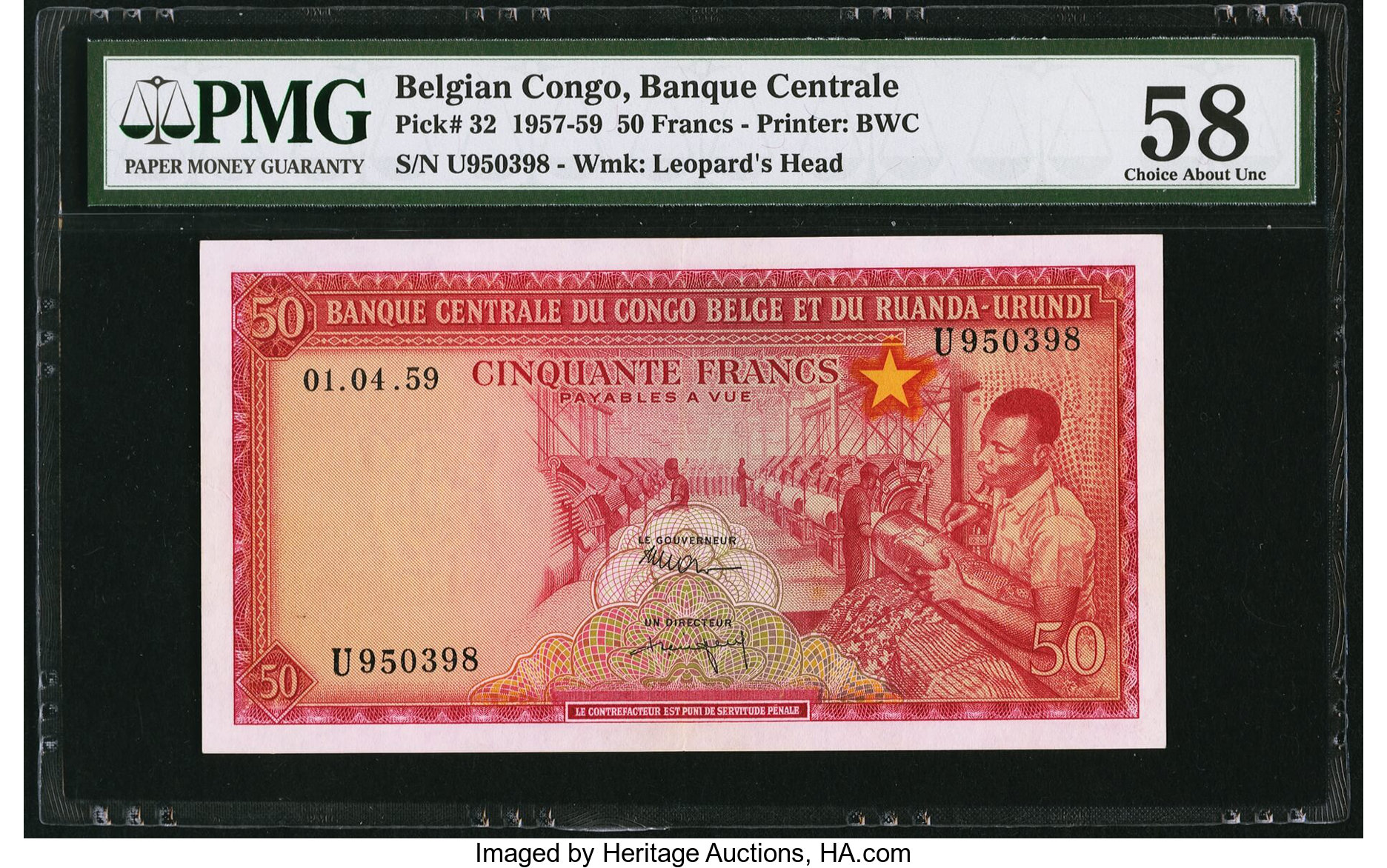 image for: Belgian Congo  50 francs(B312es)
