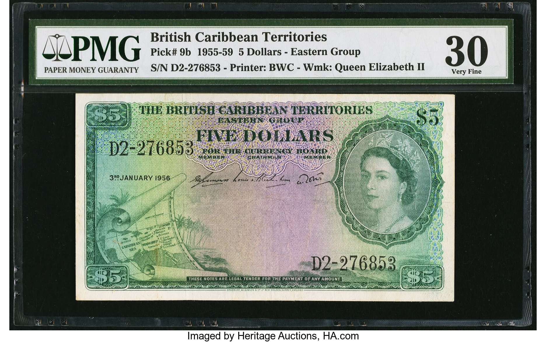 image for: British Caribbean Territories  5 dollars(B109bs)