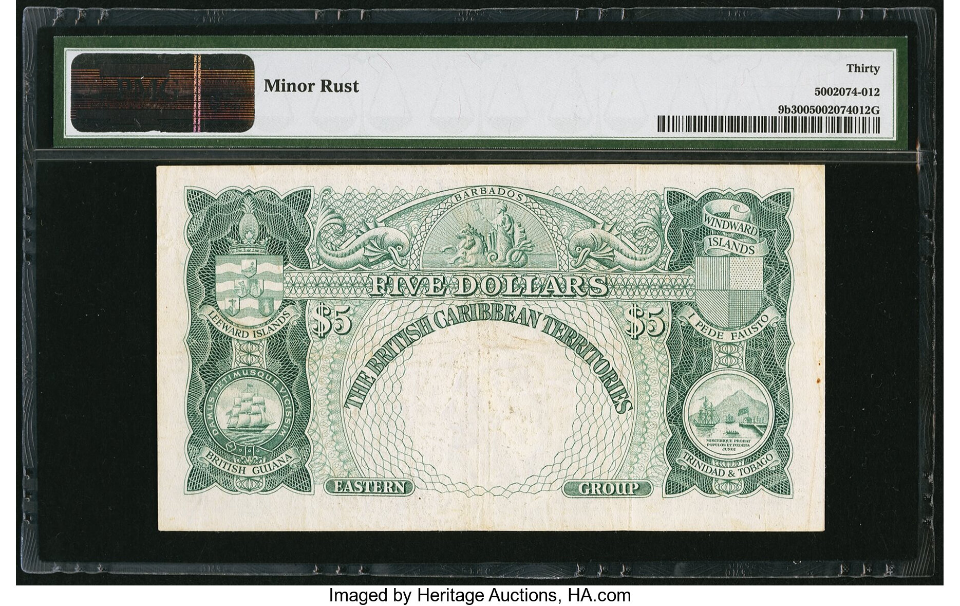 image for: British Caribbean Territories  5 dollars(B109e)