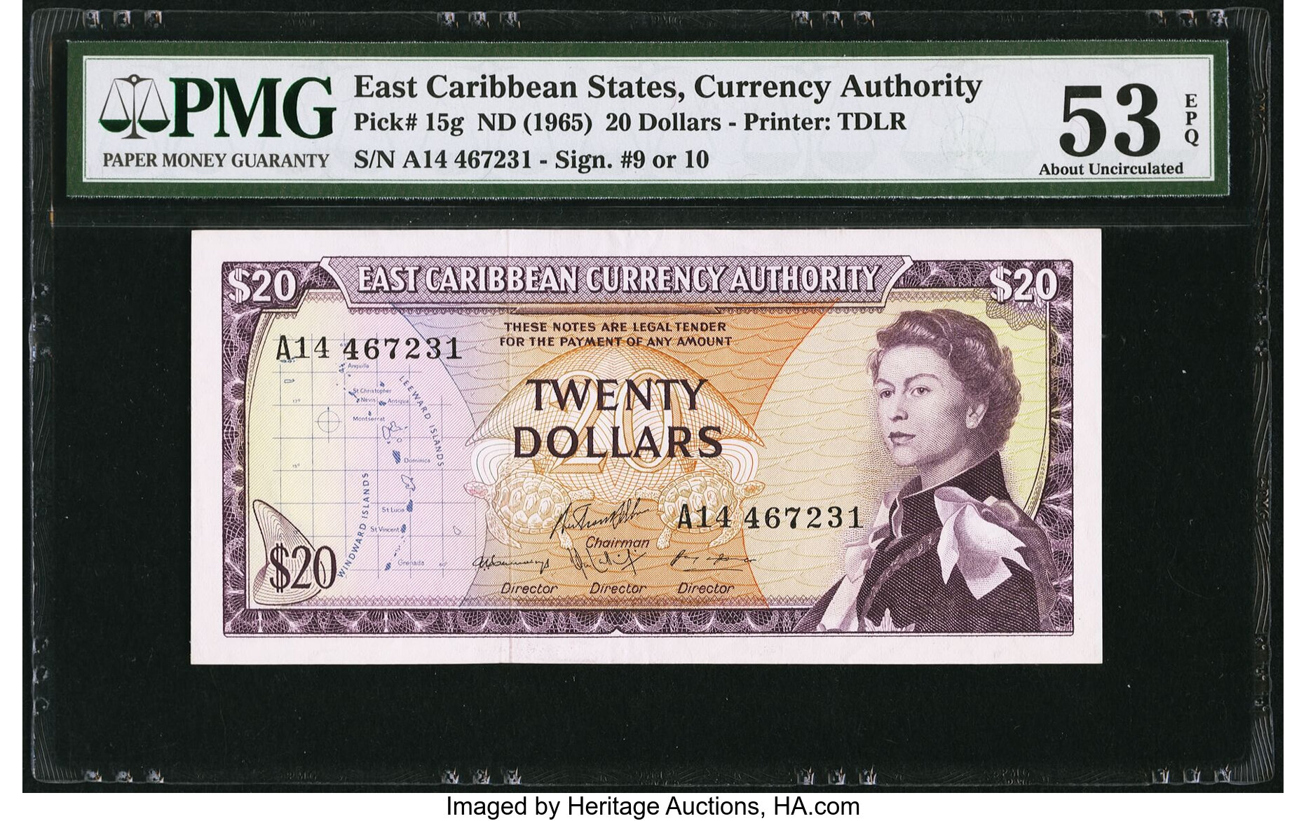 image for: East Caribbean States  20 dollars (B103b7s1)