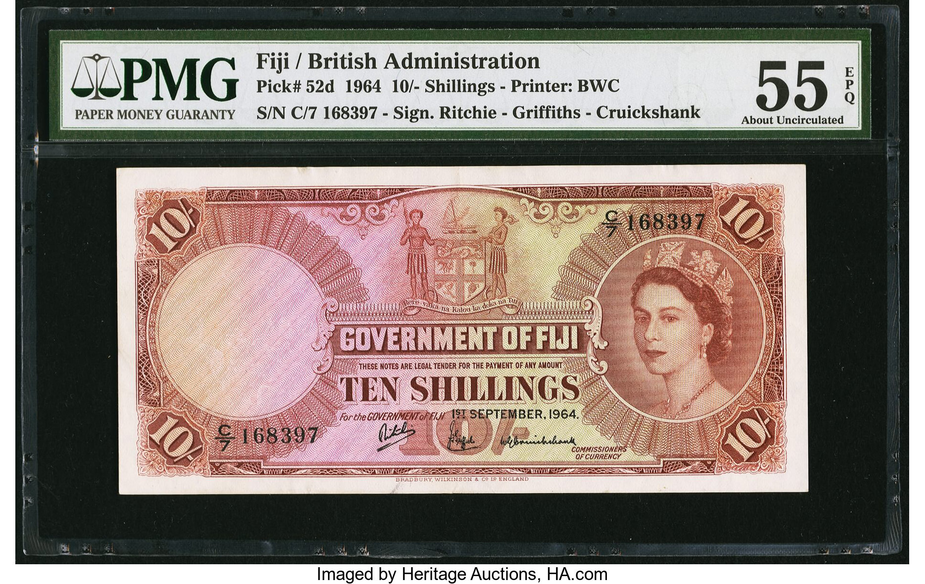 image for: Fiji  10 shillings (B329as)
