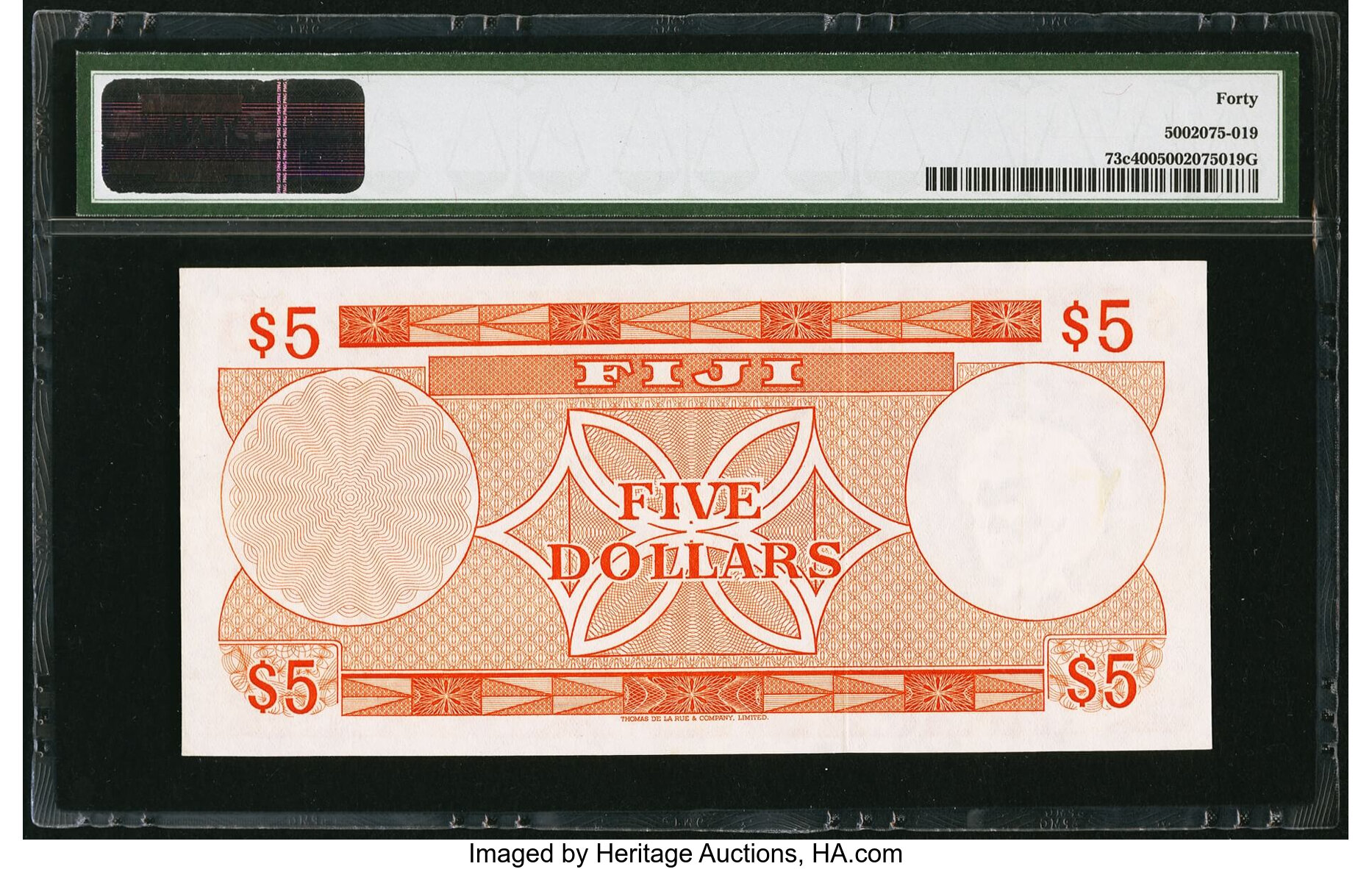 image for: Fiji  5 dollars (B404c)