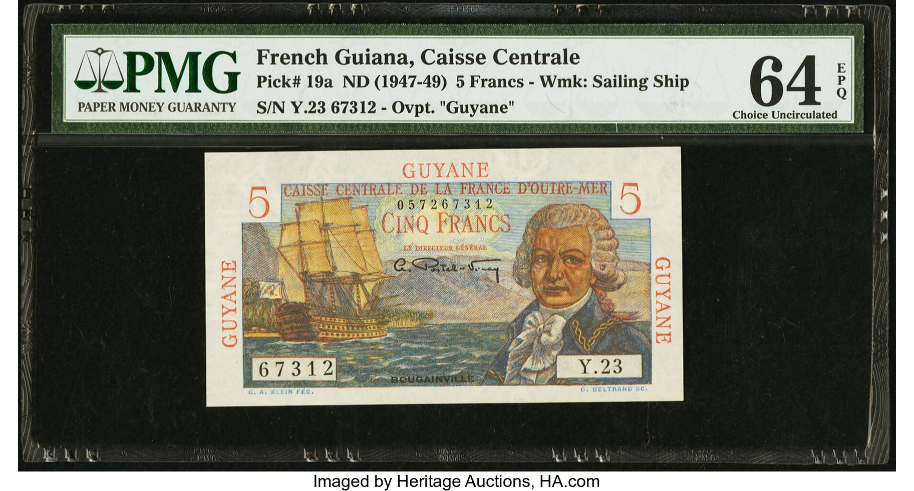 image for: French Guiana  5 francs (B403as1)