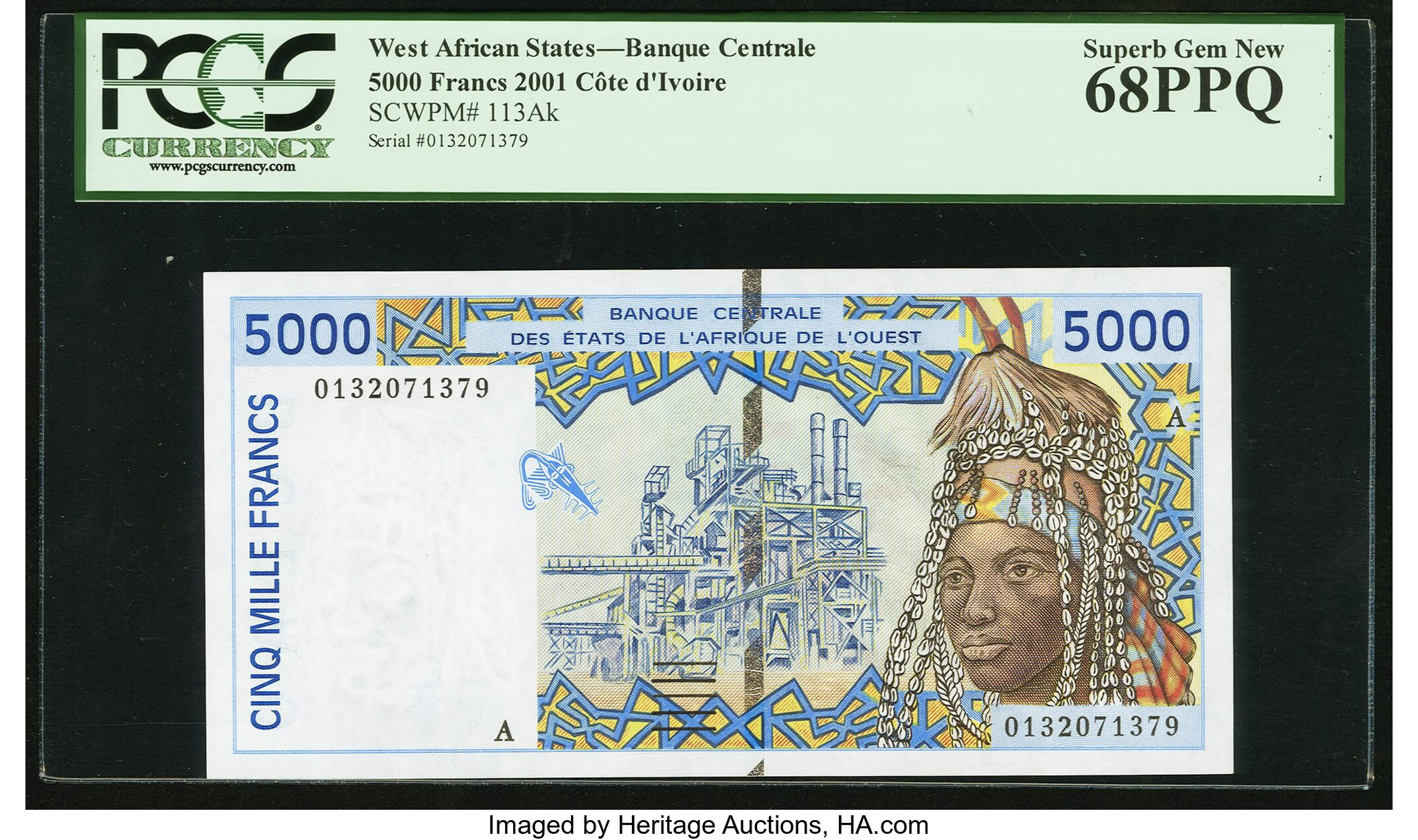 image for: West African States  5,000 francs (B118Af)