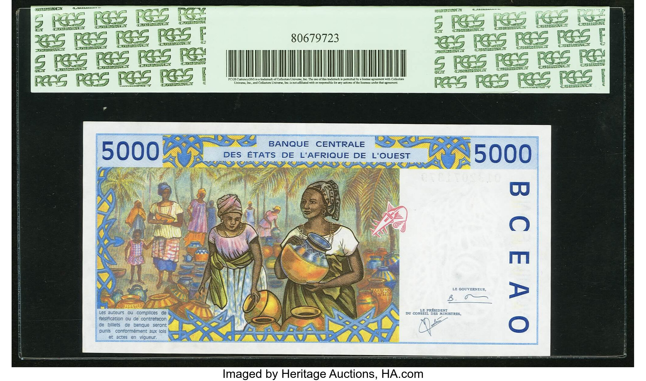image for: West African States  5,000 francs (B118Aa)