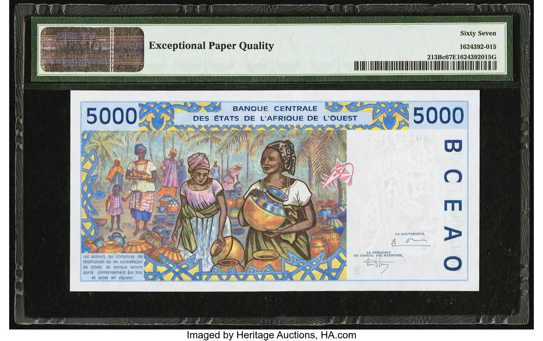 image for: West African States  5,000 francs (B118Ba)