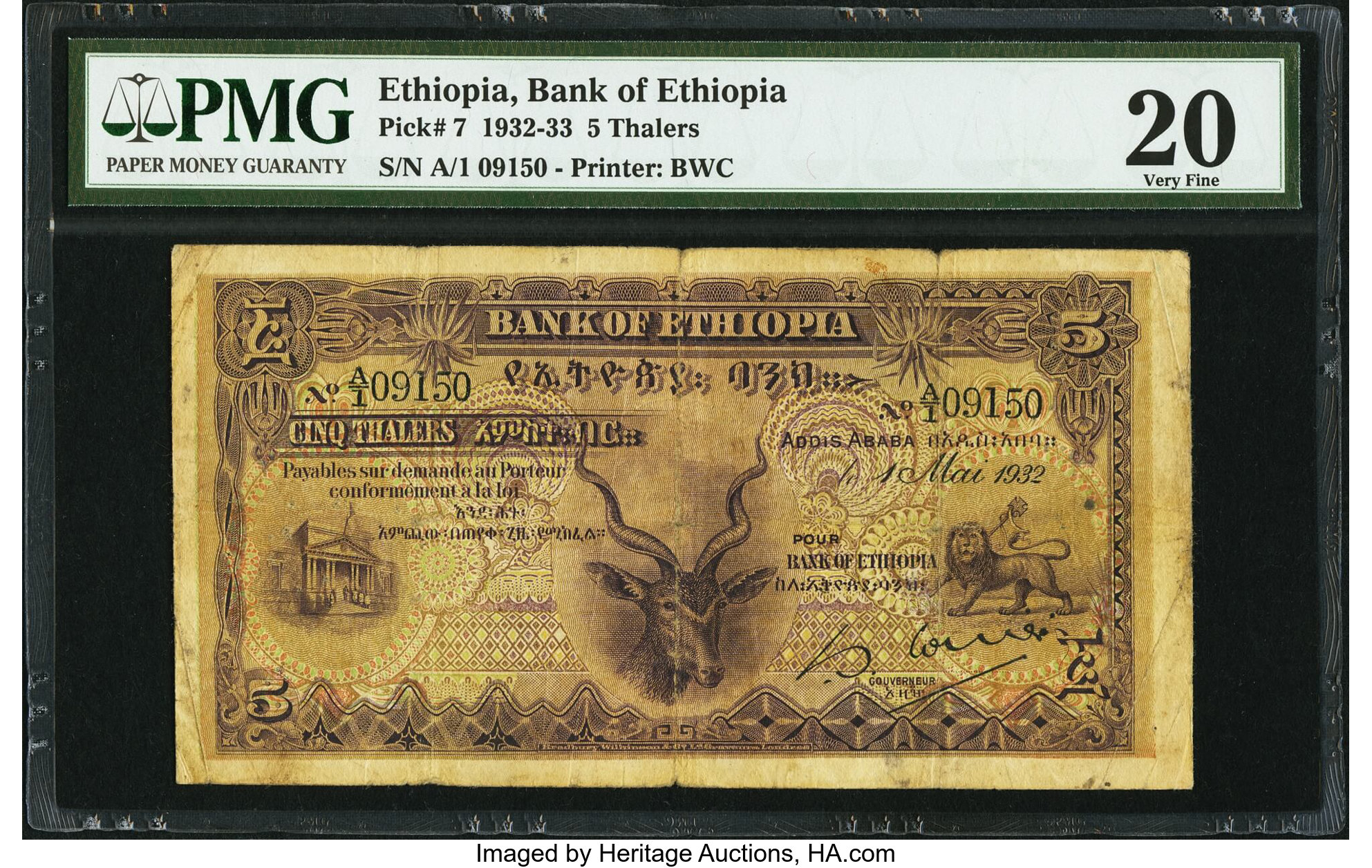 image for: Ethiopia  5 thalers(B102b)