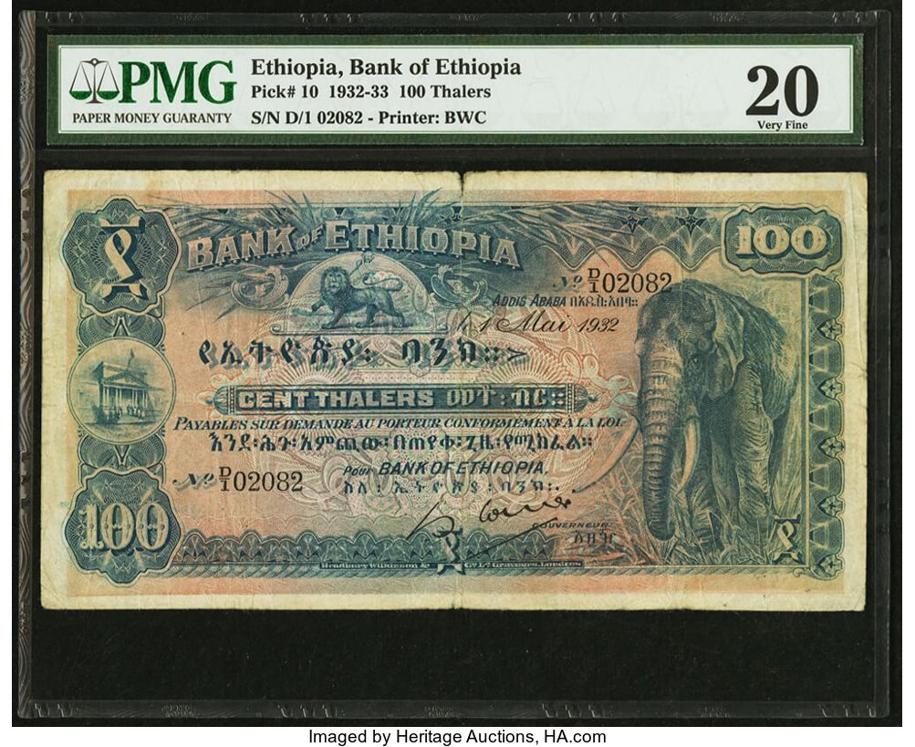 image for: Ethiopia  100 thalers(B105as1)