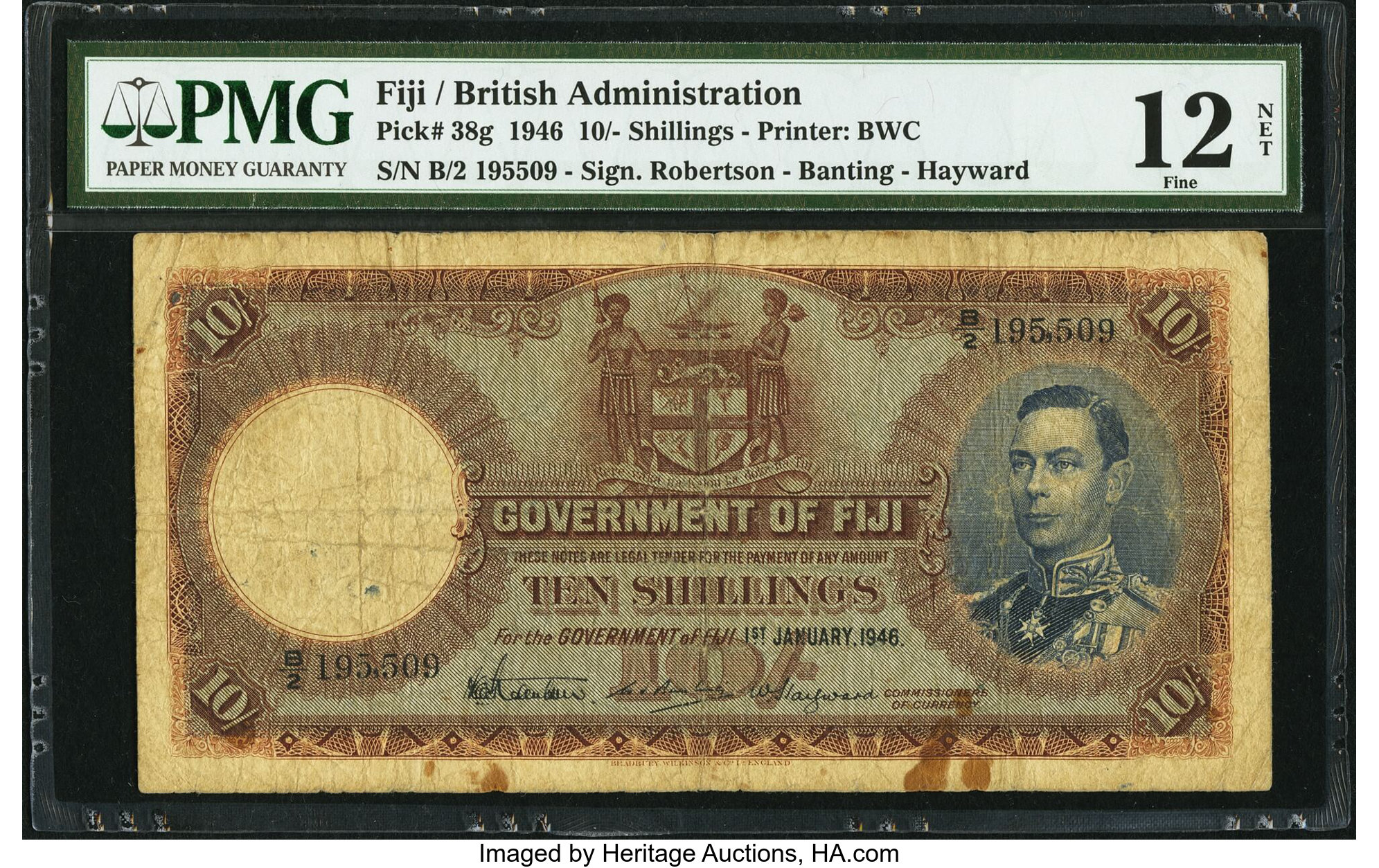 image for: Fiji  10 shillings(B314i)