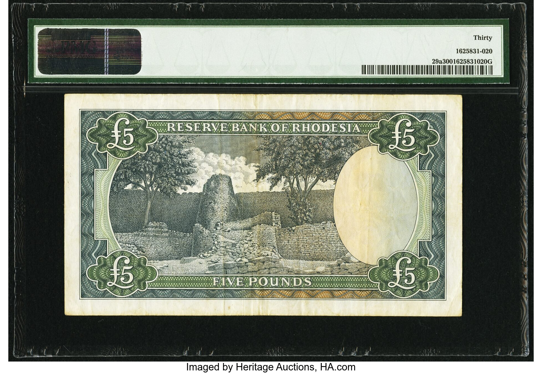 image for: Rhodesia  5 pounds(B106a)