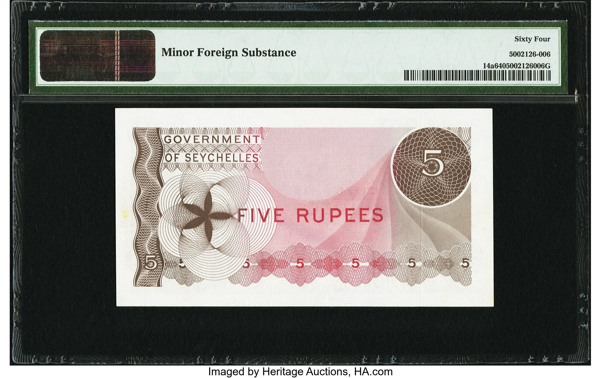 image for: Seychelles  5 rupees (B121a)