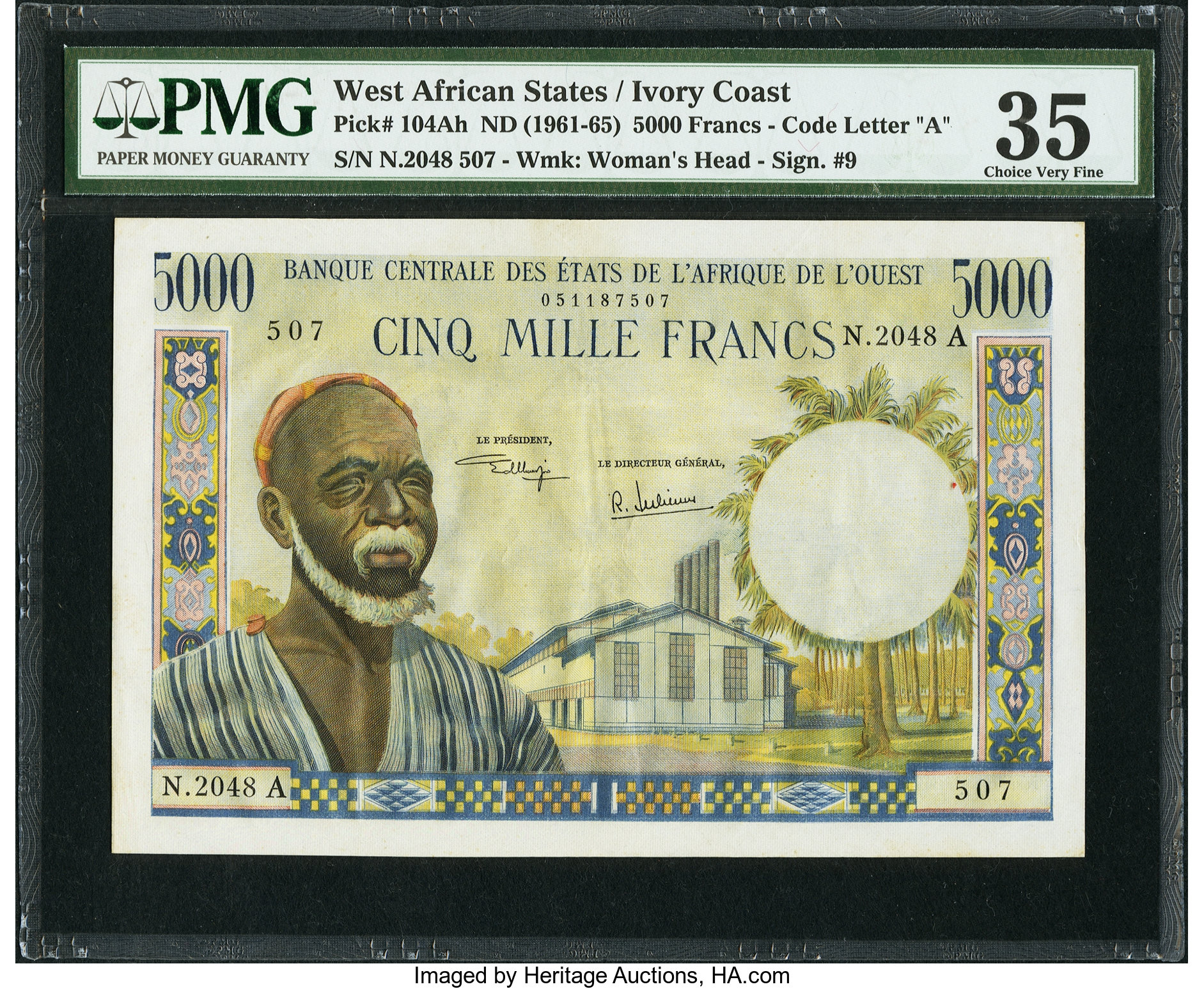 image for: West African States  5,000 francs (B109Ab)