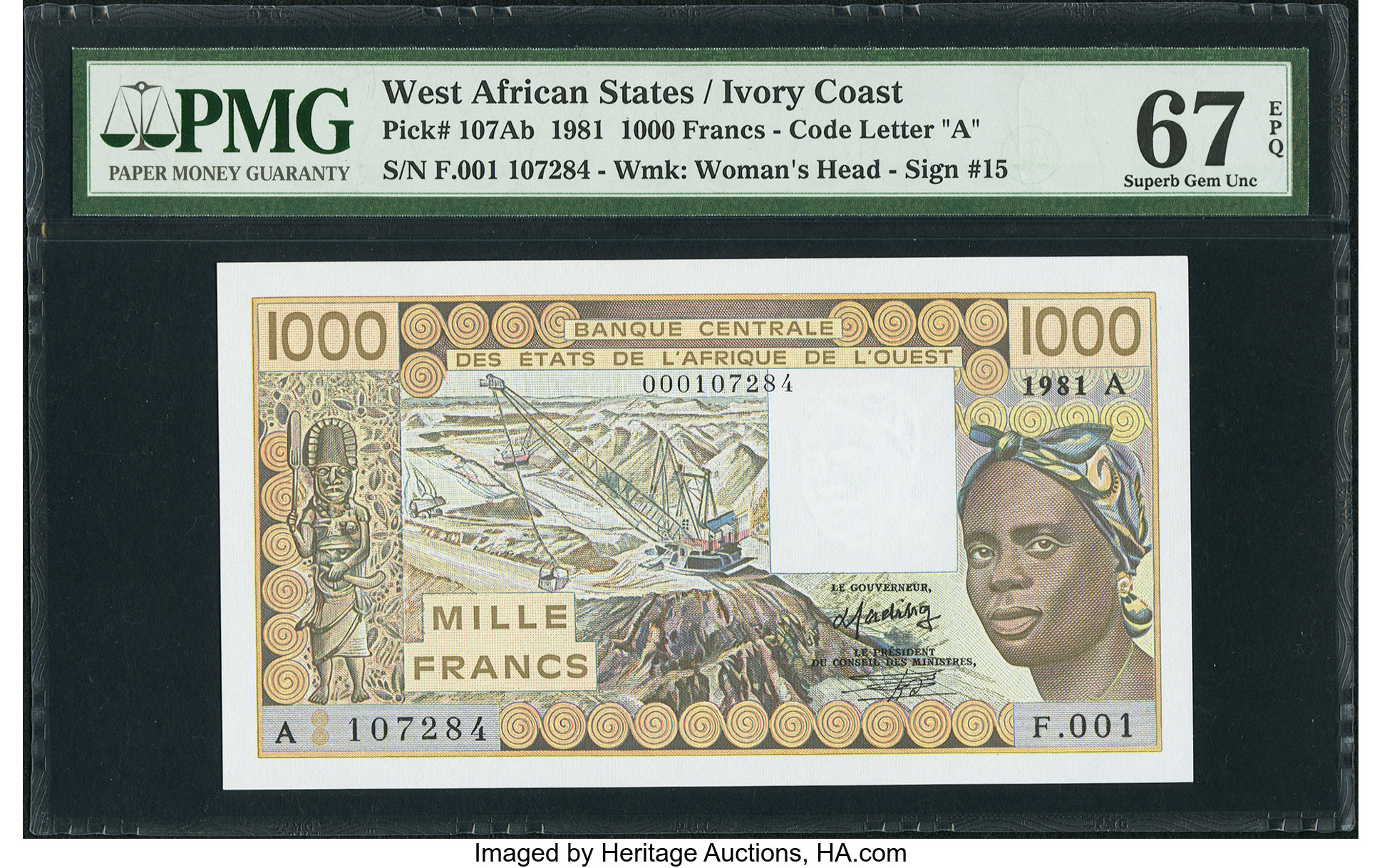 image for: West African States  1,000 francs (B112Aa1)