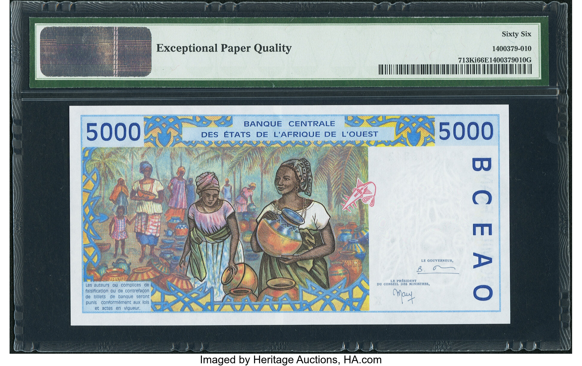 image for: West African States  5,000 francs (B118Ke)