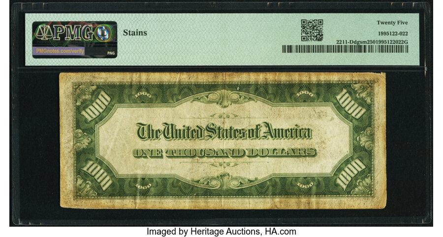 image for: Fr. 2211-D $1,000 1934 Mule Federal Reserve Note. PMG Very Fine 25....