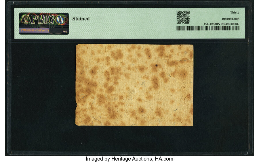 image for: Virginia October 20, 1777 $6 PMG Very Fine 30 Net....