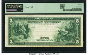 image for: Fr. 807 $5 1918 Federal Reserve Bank Note PMG Very Fine 20....