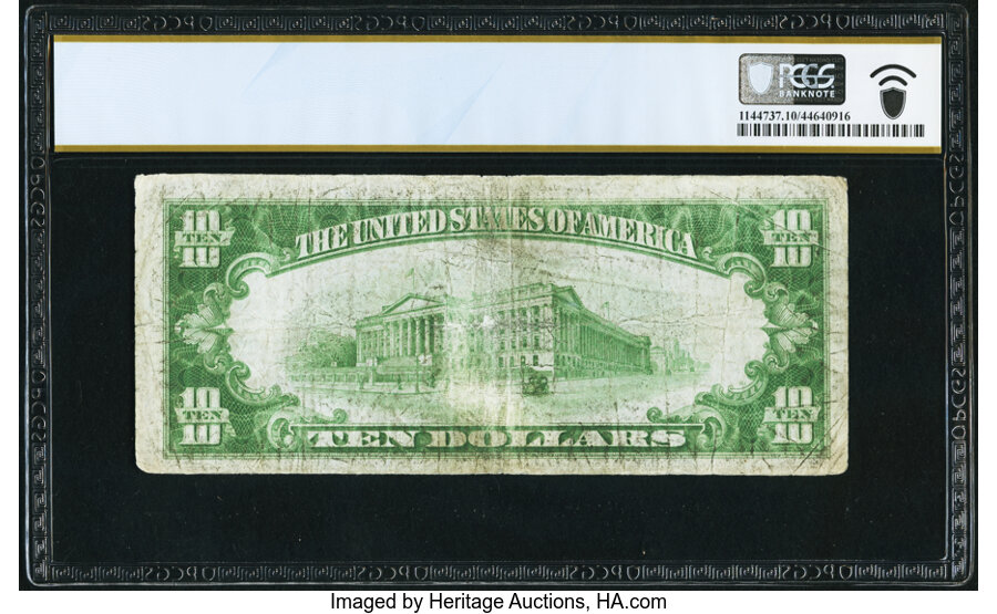 image for: Fr. 2400* $10 1928 Gold Certificate Star. PCGS Banknote Very Good 10....