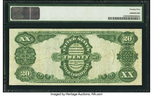 image for: Fr. 319 $20 1891 Silver Certificate PMG Very Fine 25....