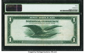 image for: Fr. 739 $1 1918 Federal Reserve Bank Note PMG Very Fine 30....