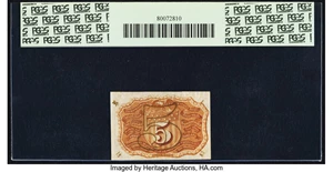 image for: Fr. 1235 5¢ Second Issue PCGS Choice New 63....