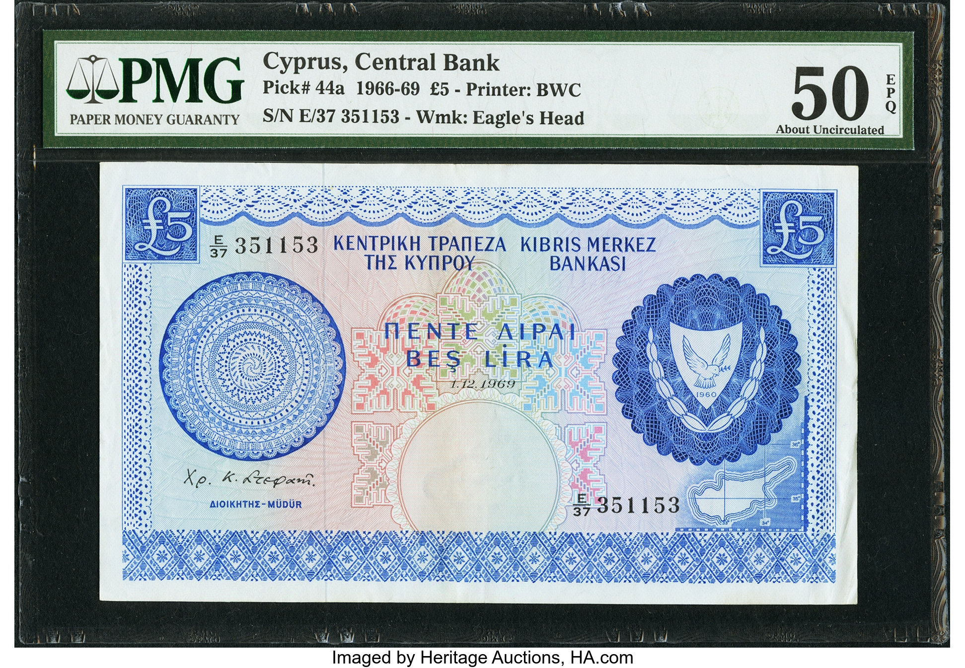 image for: Cyprus  5 pounds (B304b)