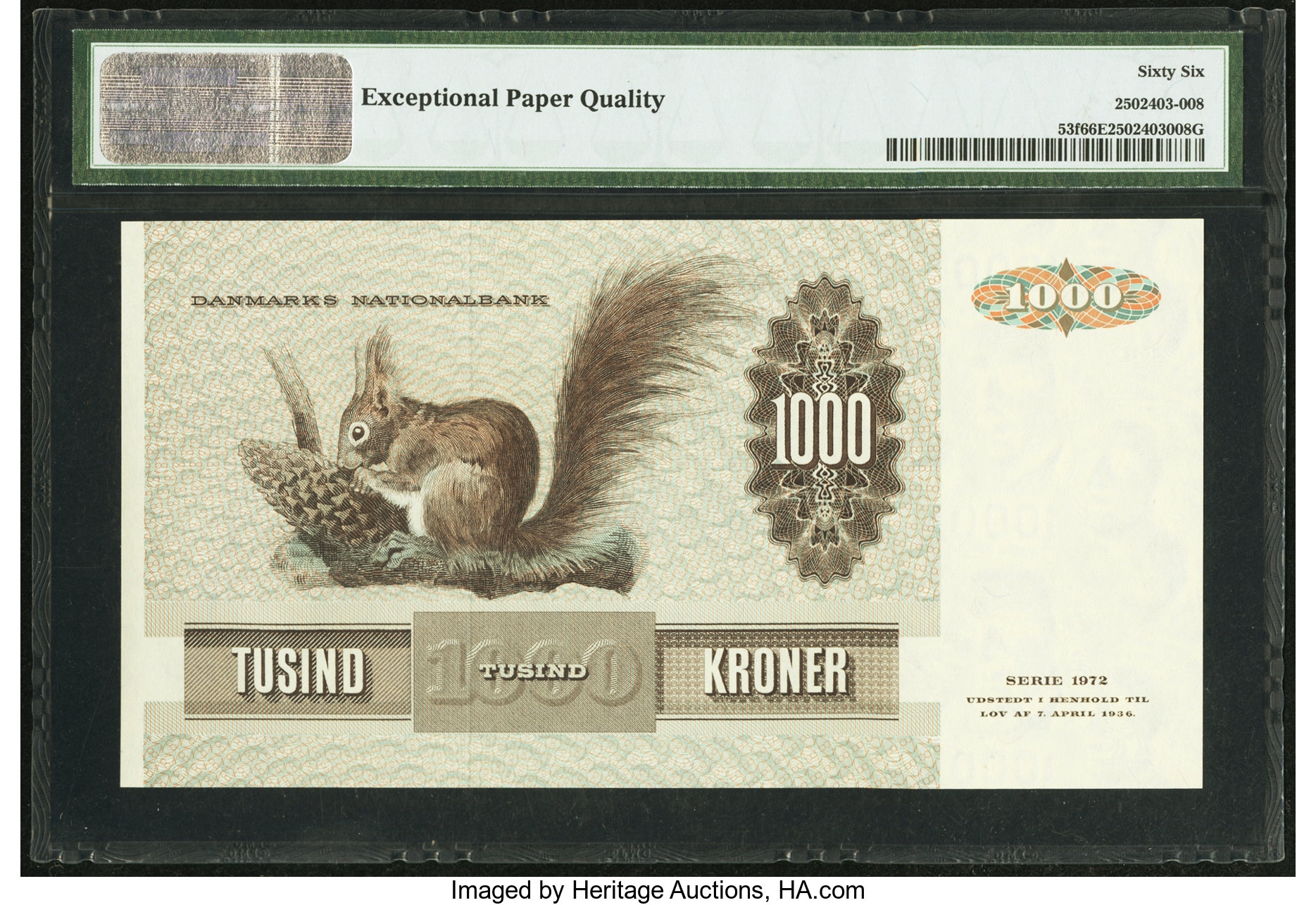 image for: Denmark  1,000 kroner (B924as)