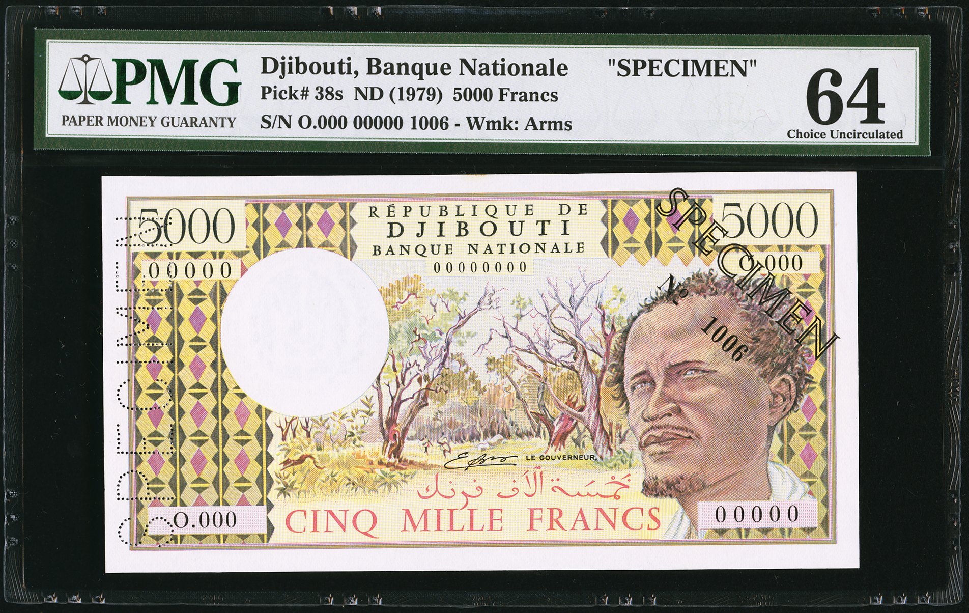 image for: Djibouti  5,000 francs (B103bs)