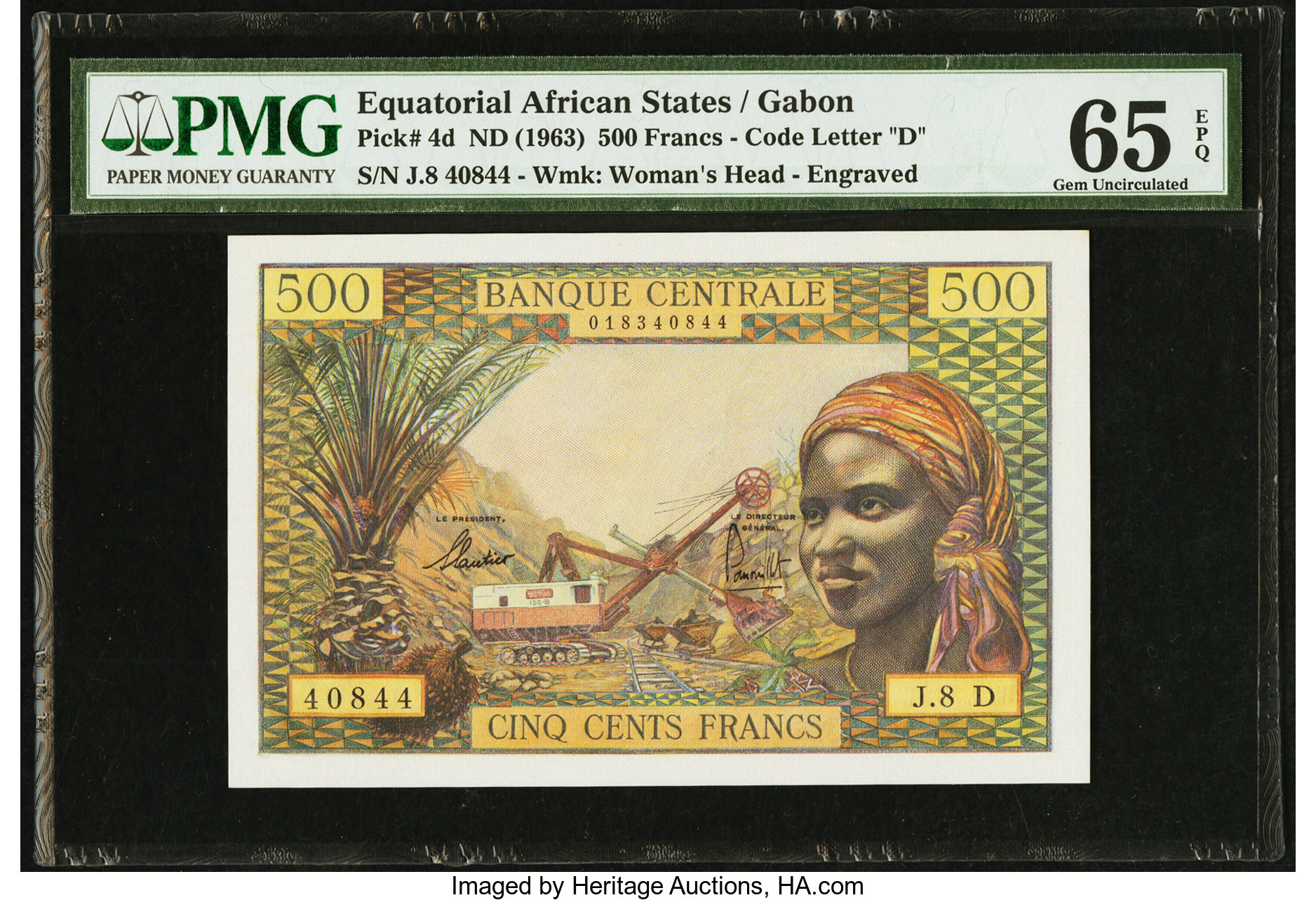 image for: Equatorial African States  500 francs(B202a)