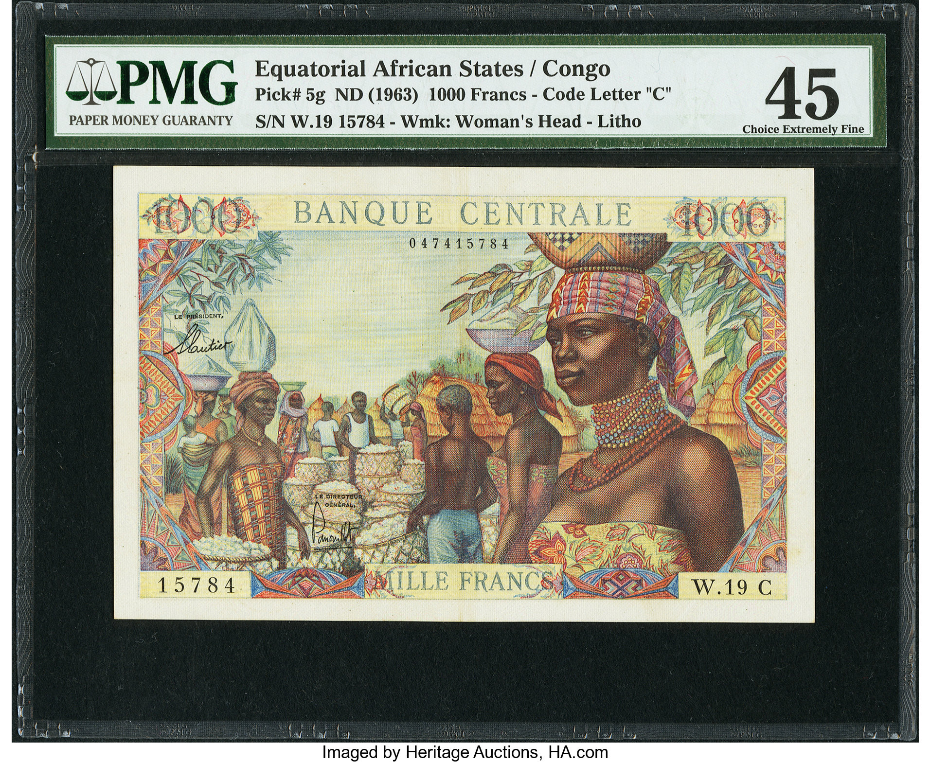 image for: Equatorial African States  1,000 francs(B203a)